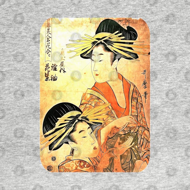 Japanese Art Geisha Girl with Kimono by jshep